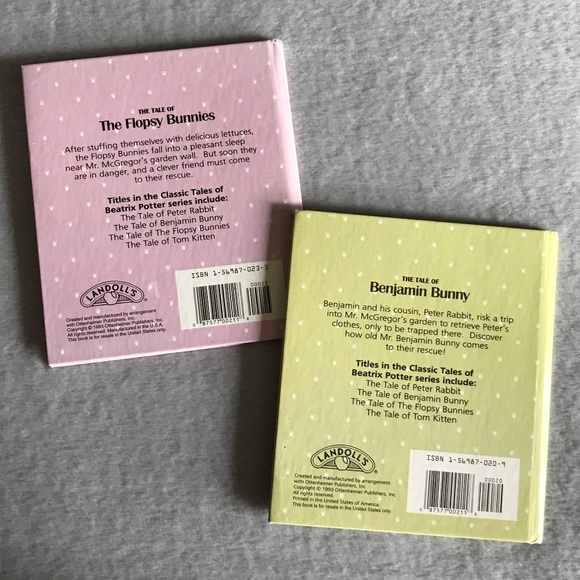 Beatrix Potter 2 Books The Tale of The Flopsy Bunnies & Benjamin Bunny Hardcover - Picture 8 of 8